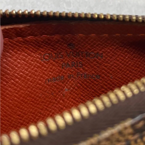 Louis Vuitton Pochette Papillion Damier Ebene Canvas and Leather purse
